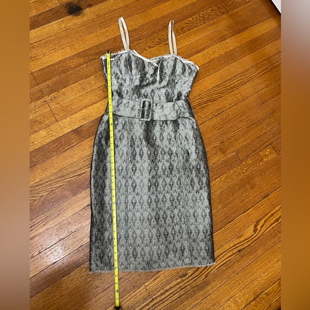 Gray Sheath Mini Dress with Spaghetti Straps